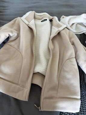 Effeci Cream-Beige Teddy Fleece Jacket